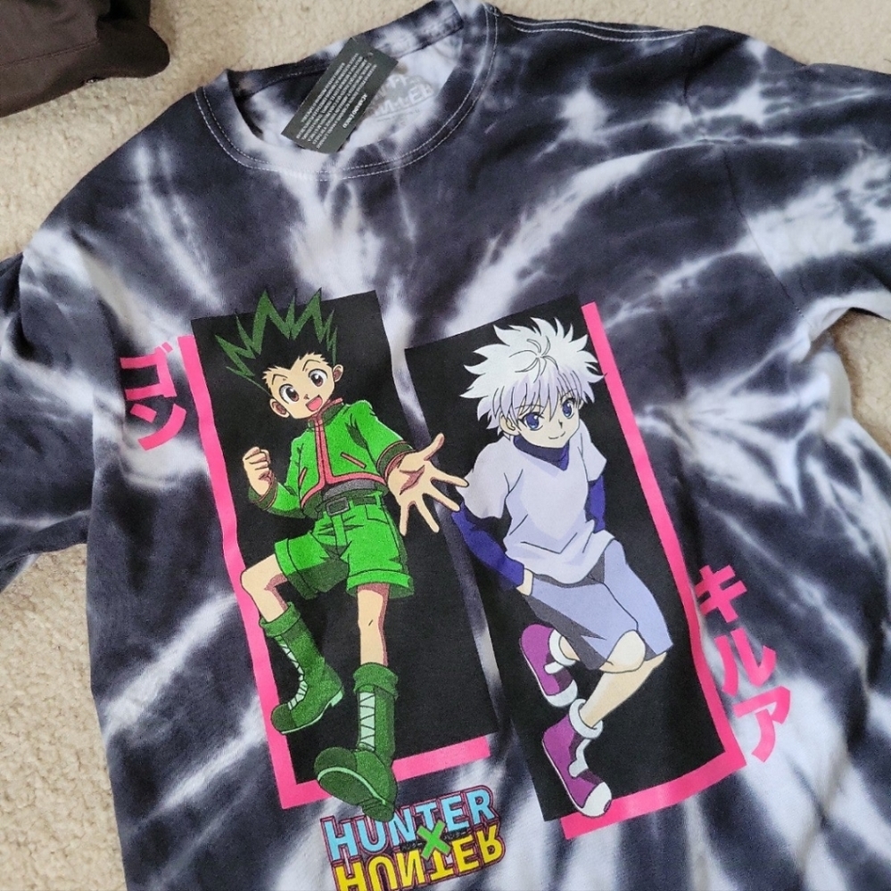 NEW hunter x hunter killua and gon tie dye tee shirt
